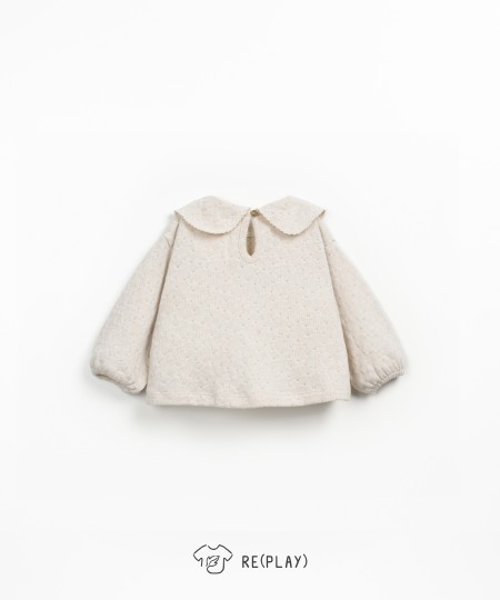 Felpa in maglia con colletto