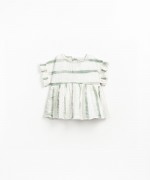 Fabric tunic with back opening