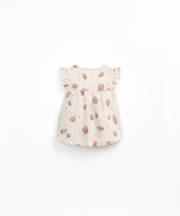 Tunic with strawberry print