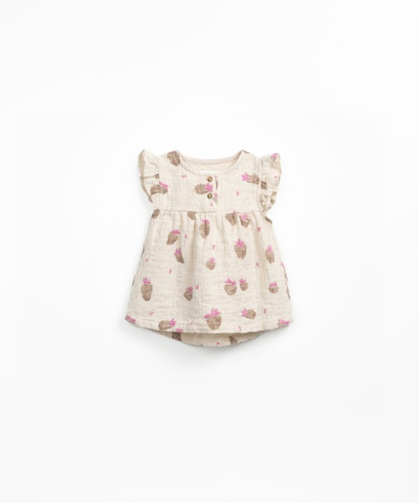 Tunic with strawberry print