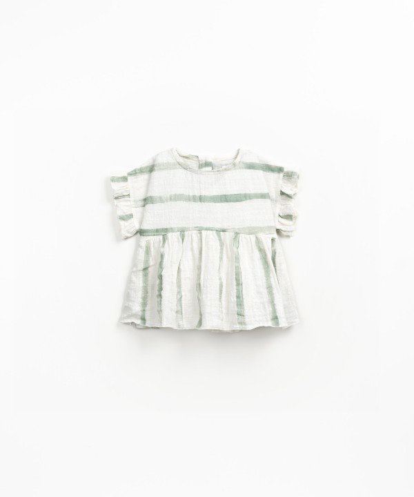 Tunique avec imprim� � rayures