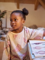 Sweat-shirt en maille avec m�lange de coton biologique et fibres recycl�es