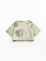 Sweat-shirt en maille avec m�lange de coton biologique et fibres recycl�es