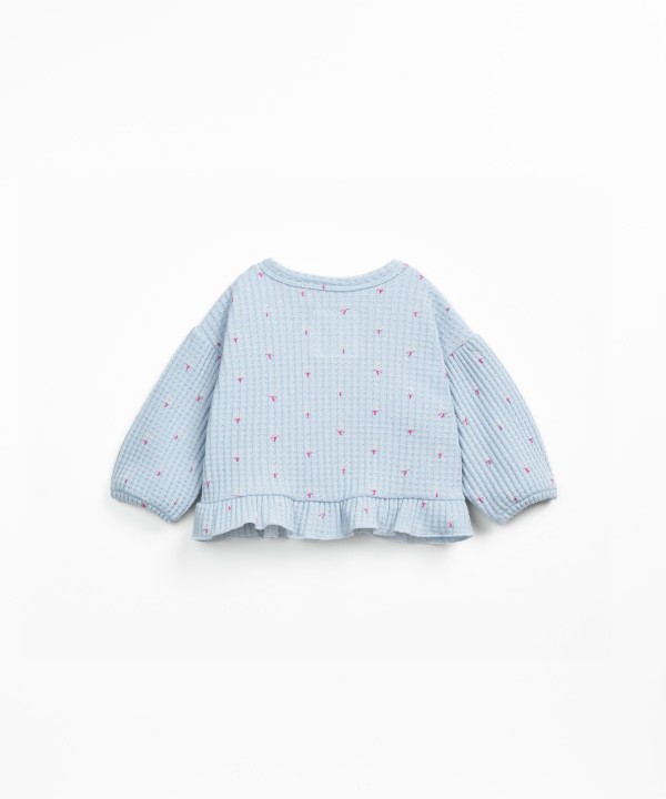 Veste en maille textur�e avec motif