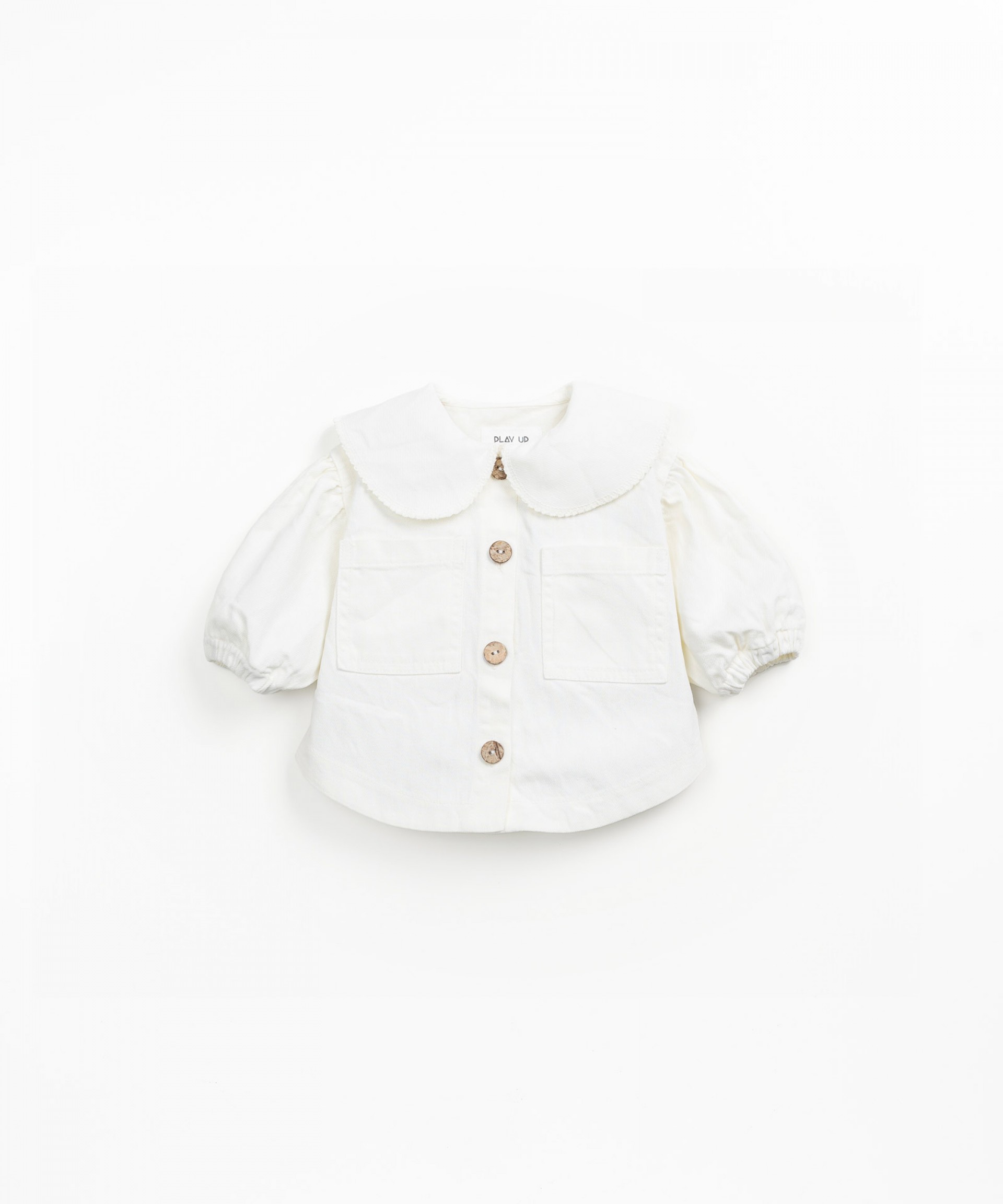 Twill jacket with collar