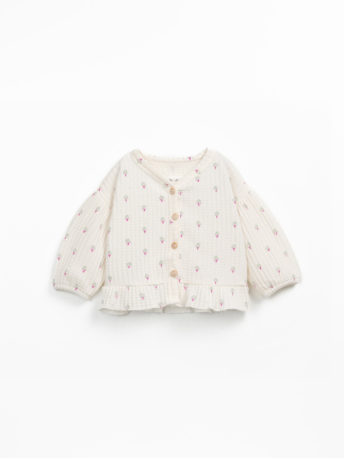 Veste en maille texturée avec motif