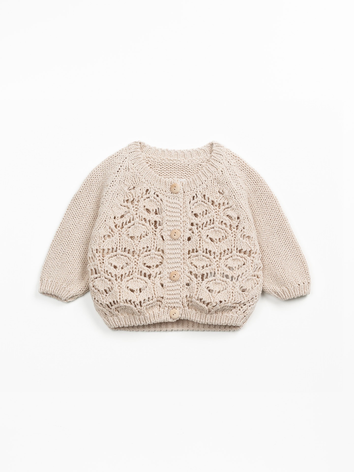 Veste en tricot avec boutons en bois