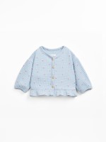 Veste en maille textur�e avec motif