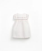 Fabric dress with collar