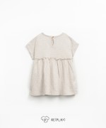 Knit dress with a blend of regenerative cotton and recycled cotton