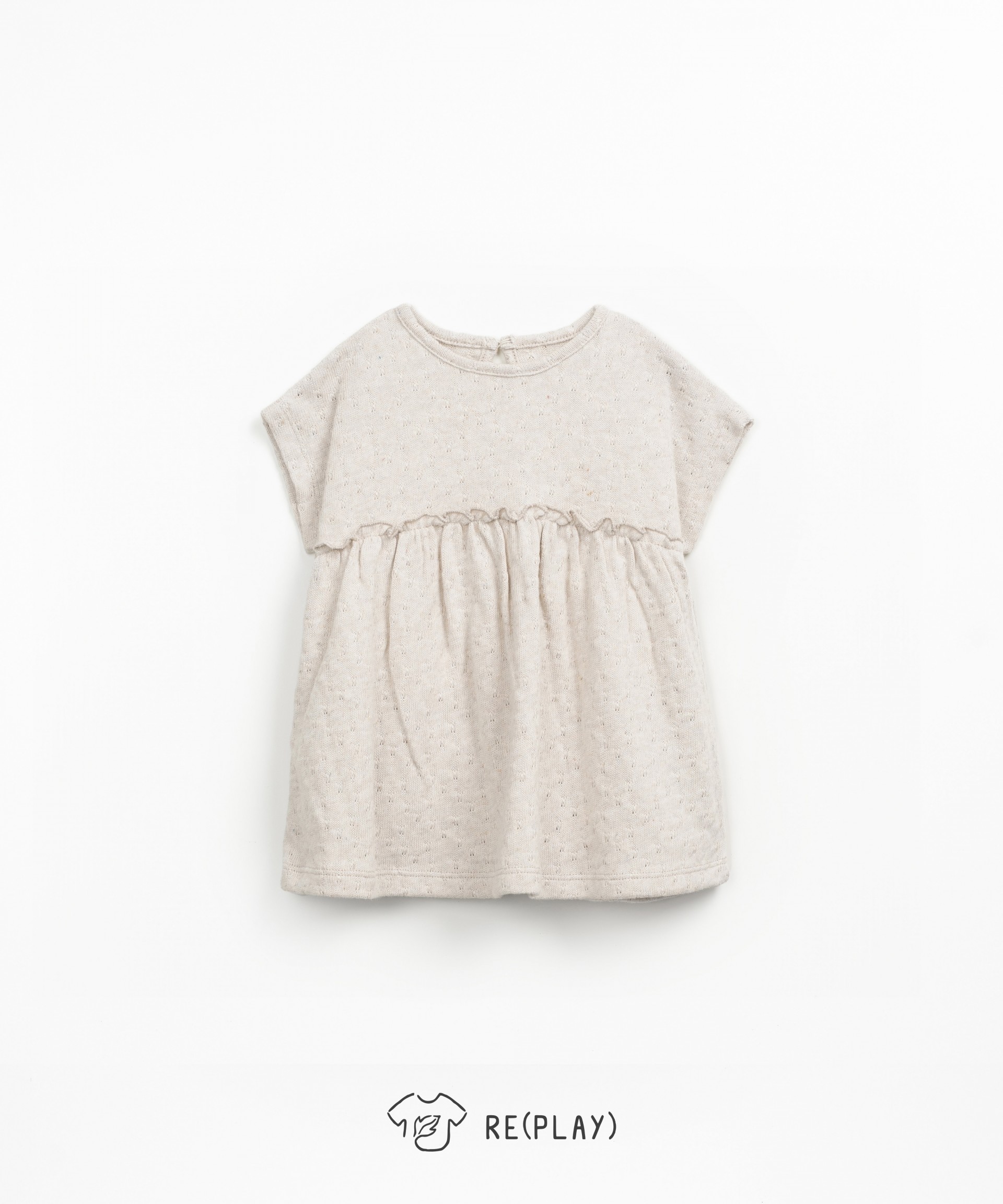 Knit dress with a blend of regenerative cotton and recycled cotton