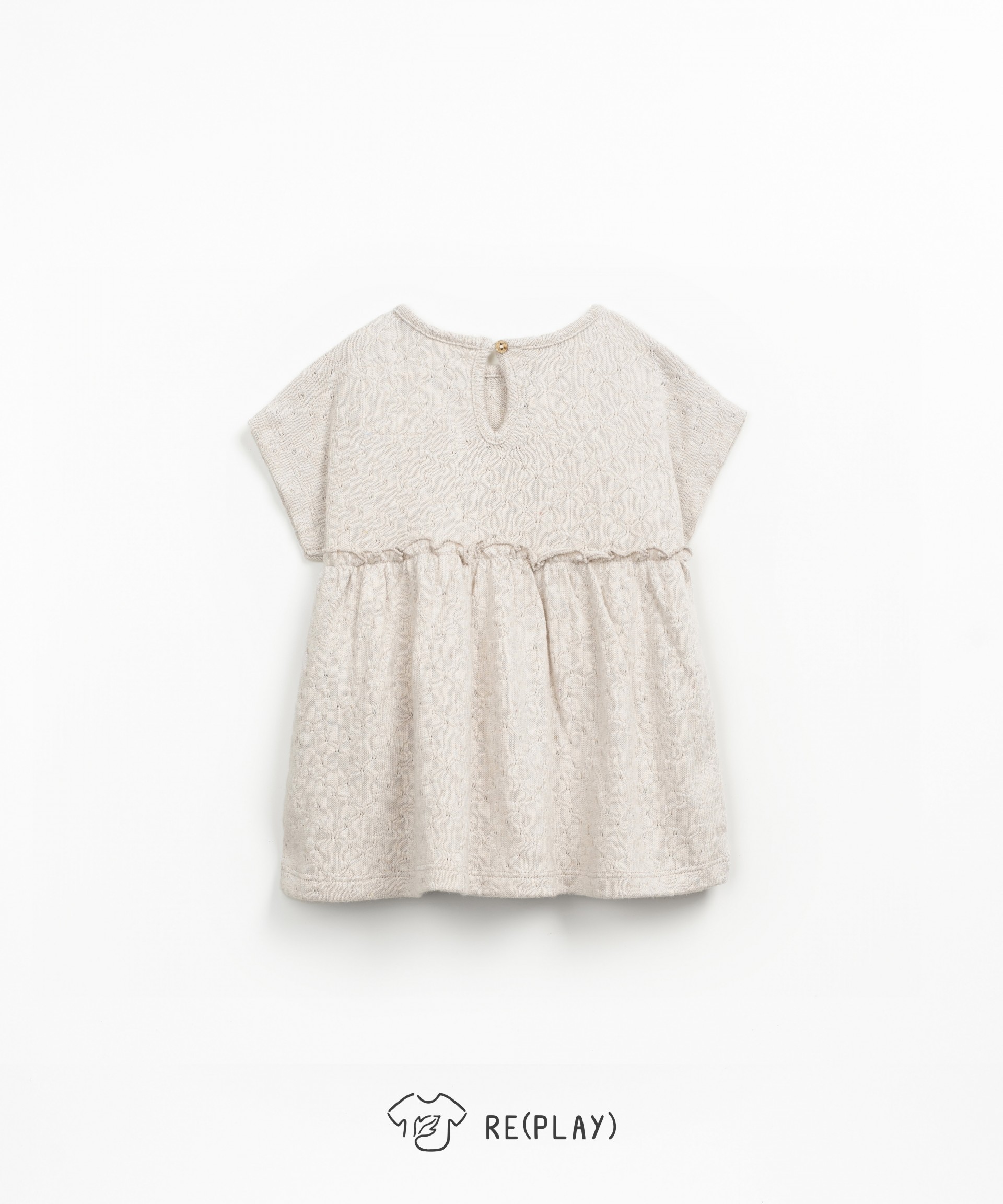 Knit dress with a blend of regenerative cotton and recycled cotton