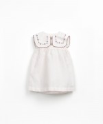 Fabric dress with collar