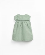 Fabric dress with collar