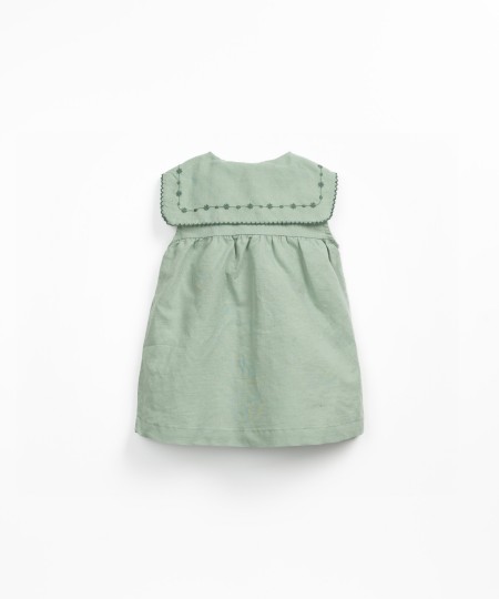 Robe en tissu avec mélange de lin et de coton biologique