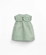 Fabric dress with collar