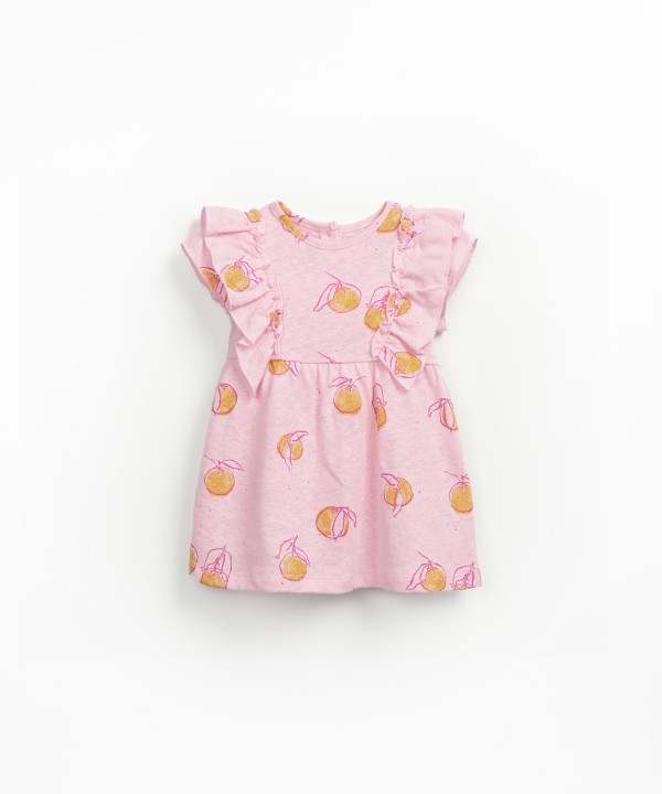 Robe en maille avec imprim� d'oranges