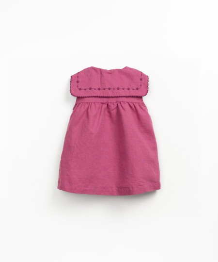 Vestito in tessuto con miscela di lino e cotone biologico