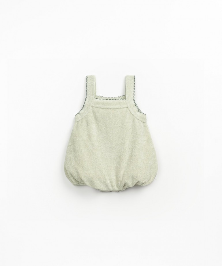 Plush knit romper