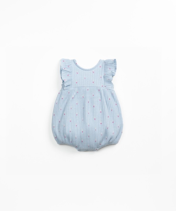 Combinaison en maille textur�e avec imprim�