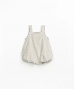 Jersey jumpsuit with balloon effect