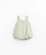 Knit romper with balloon effect