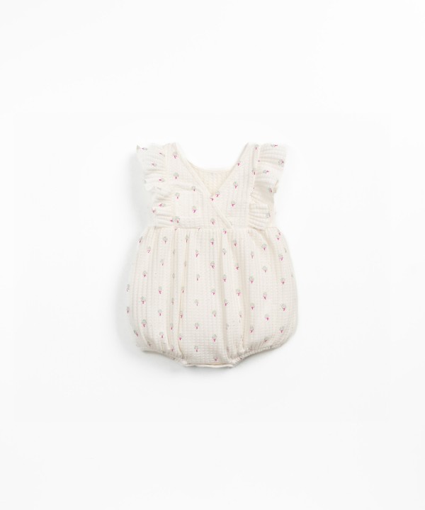 Combinaison en maille texturée avec imprimé