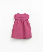 Fabric dress with collar