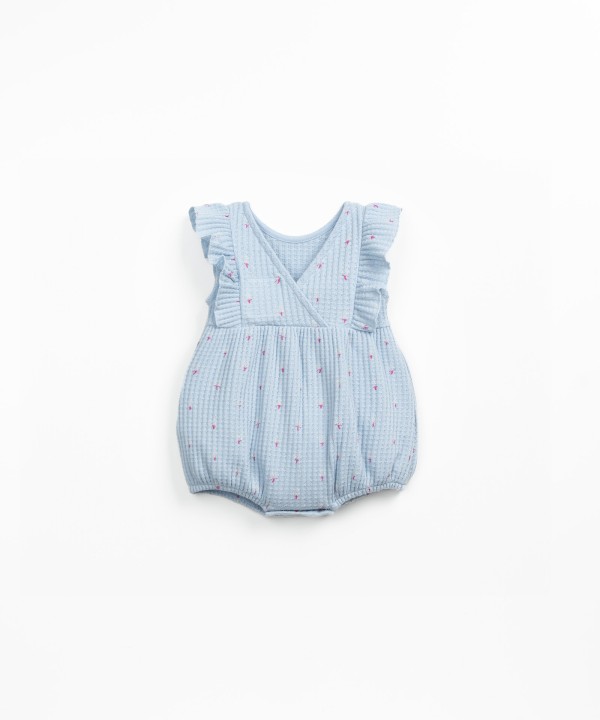 Combinaison en maille textur�e avec imprim�