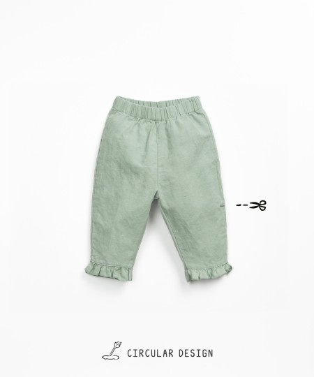 Cal�a mistura de linho e algod�o org�nico 