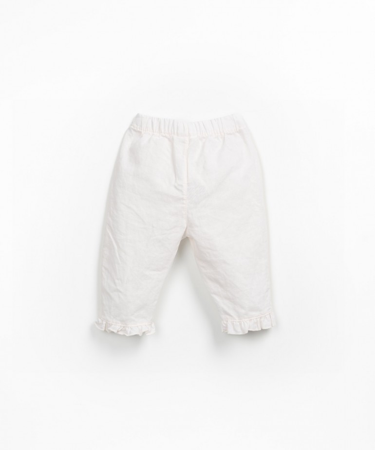 Pantaloni misto lino e cotone biologico
