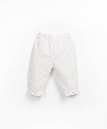 Pantalon en mélange de lin et coton biologique