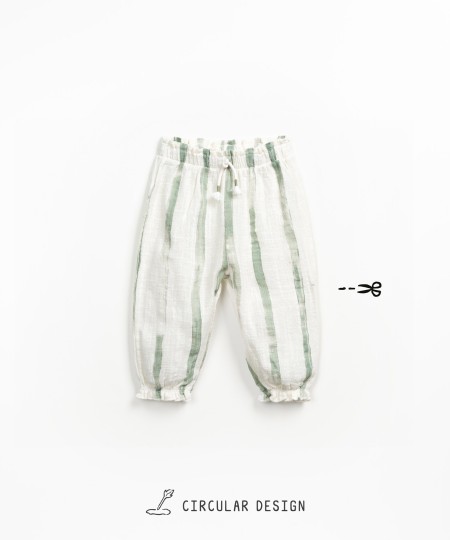 Pantaloni in cotone biologico con stampa