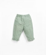 Trousers with frill detail