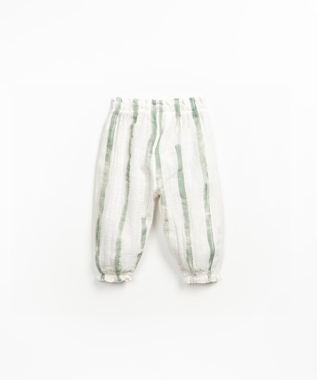 Pantaloni in cotone biologico con stampa