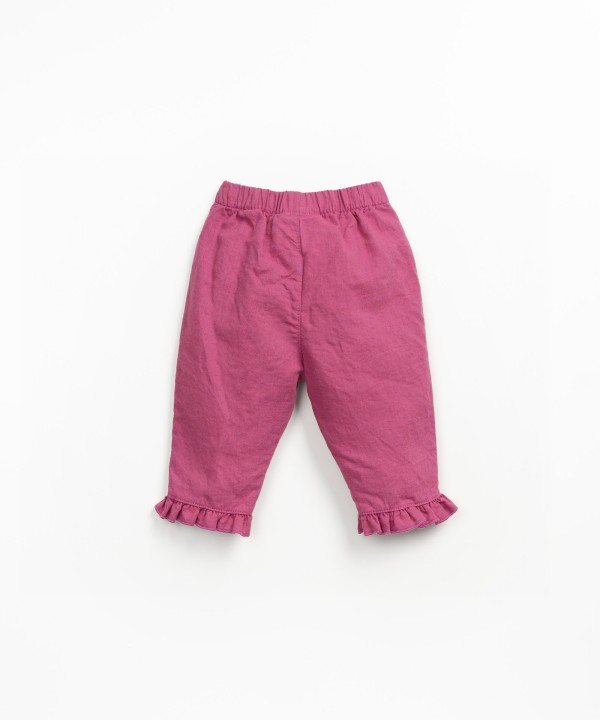 Pantaloni misto lino e cotone biologico