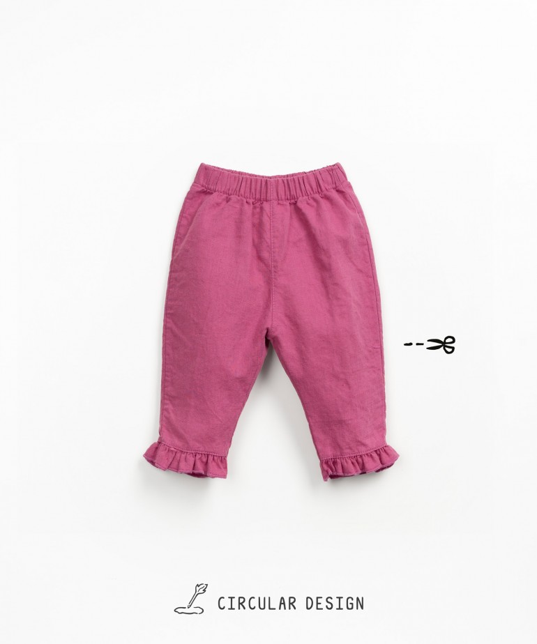 Linen and organic cotton blend trousers