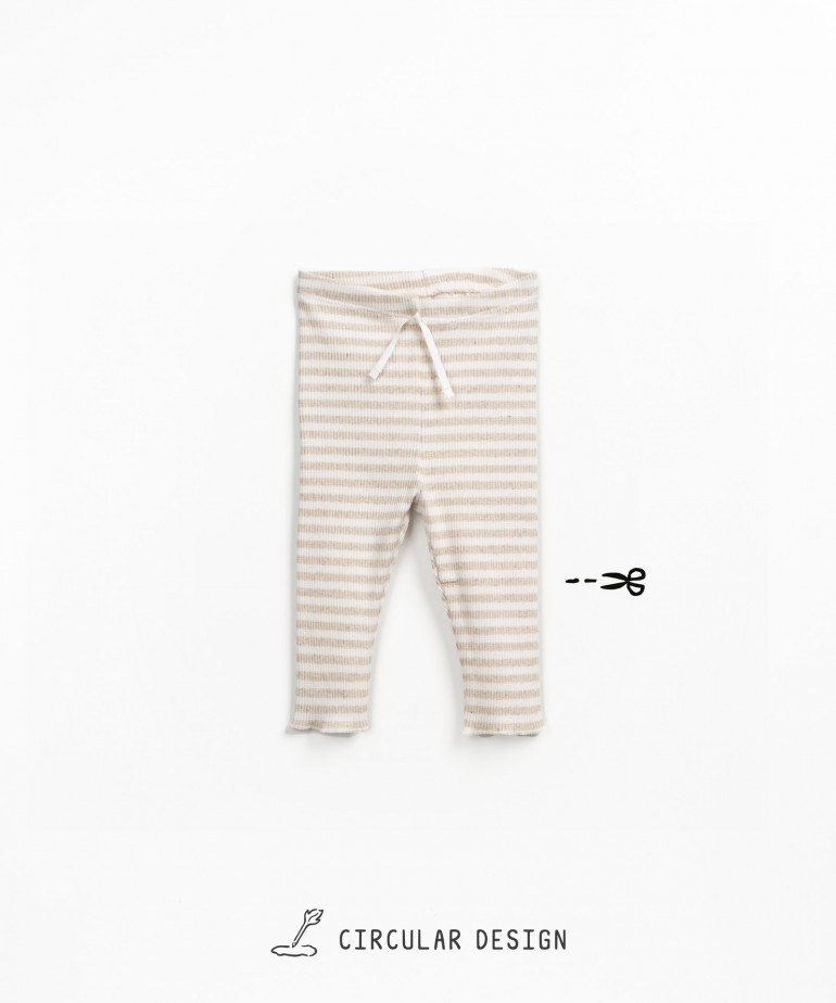 Striped leggings in a blend of organic cotton and hemp