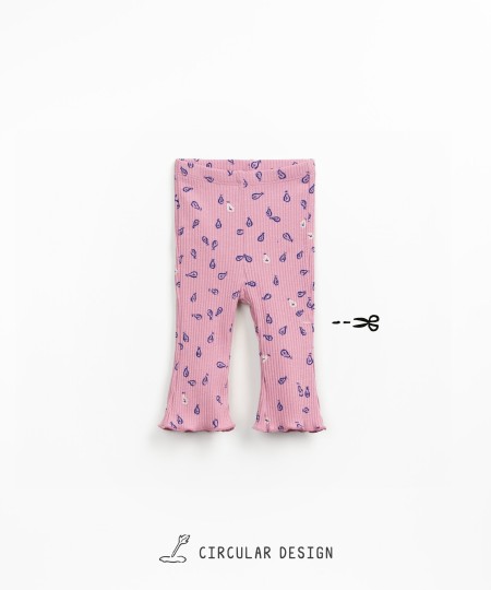 Flared leggings with print