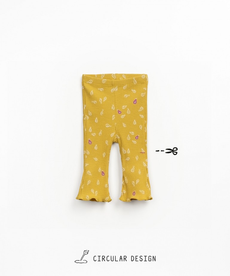Leaf pattern leggings in organic cotton