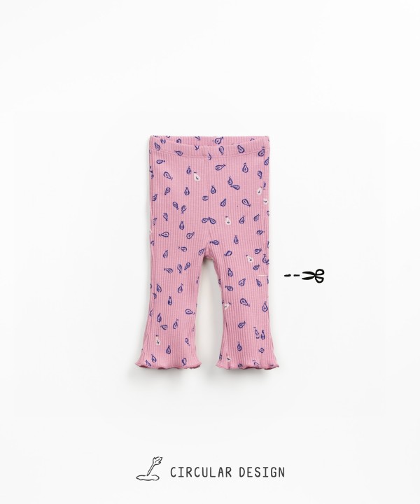 Flared leggings with print