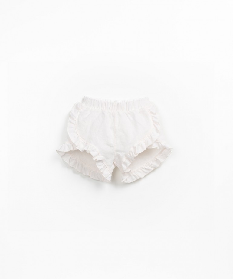 Fabric shorts with side inserts