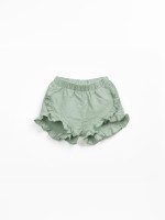 Fabric shorts with side inserts