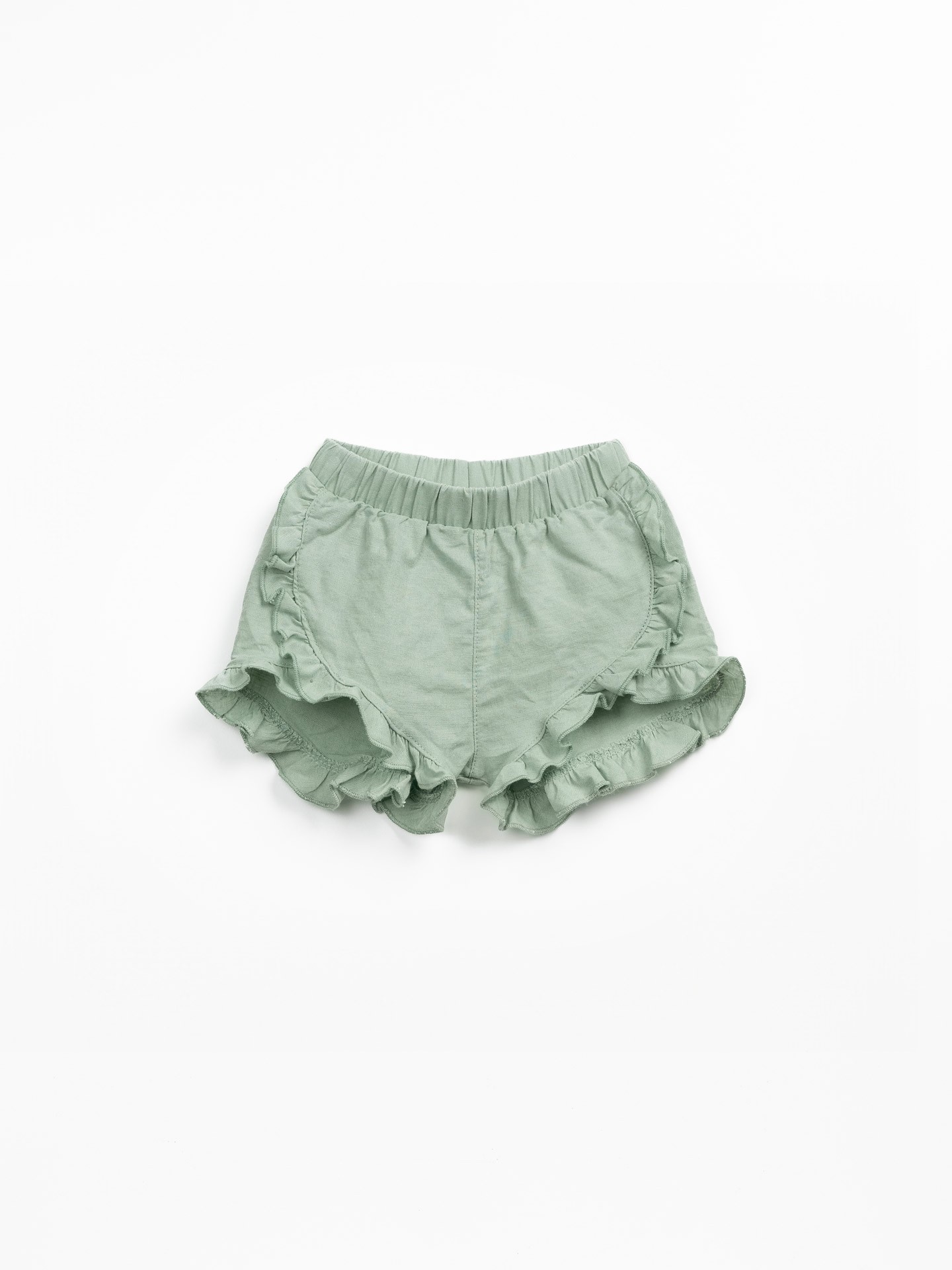 Pantalón corto de tela con insertos laterales