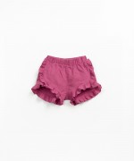 Fabric shorts with ruffles