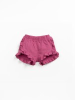 Fabric shorts with side inserts