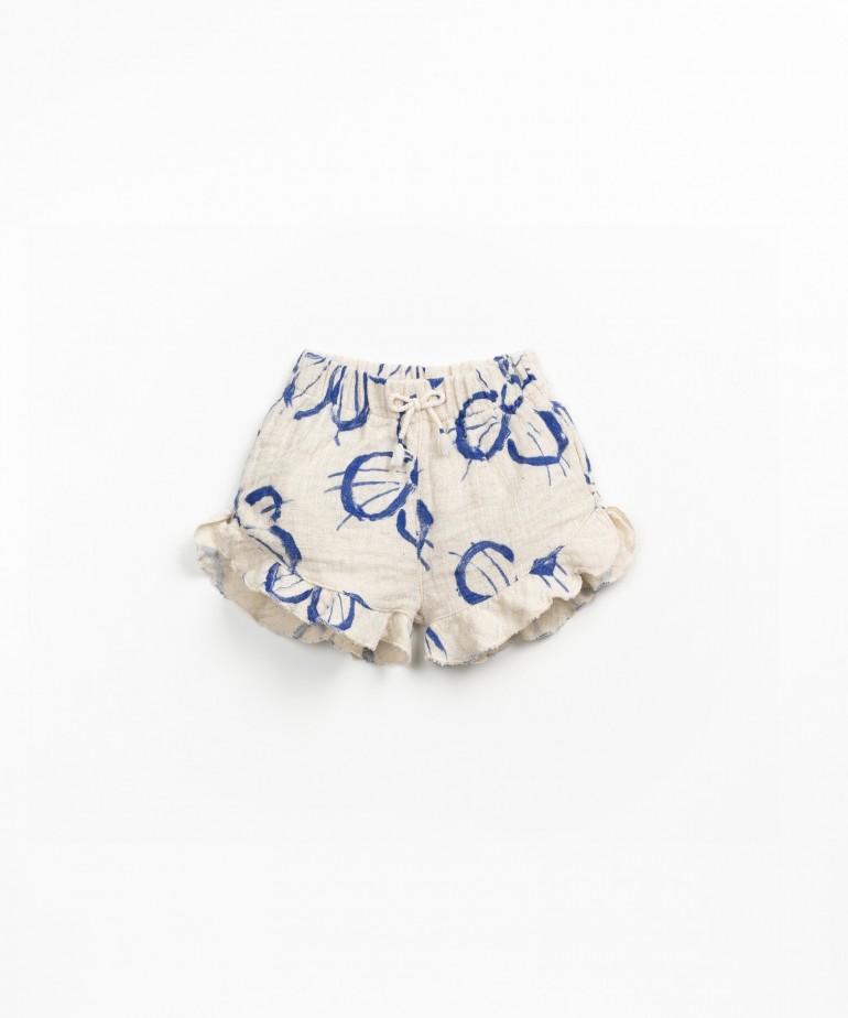 Pantaloncini in tessuto con stampa floreale