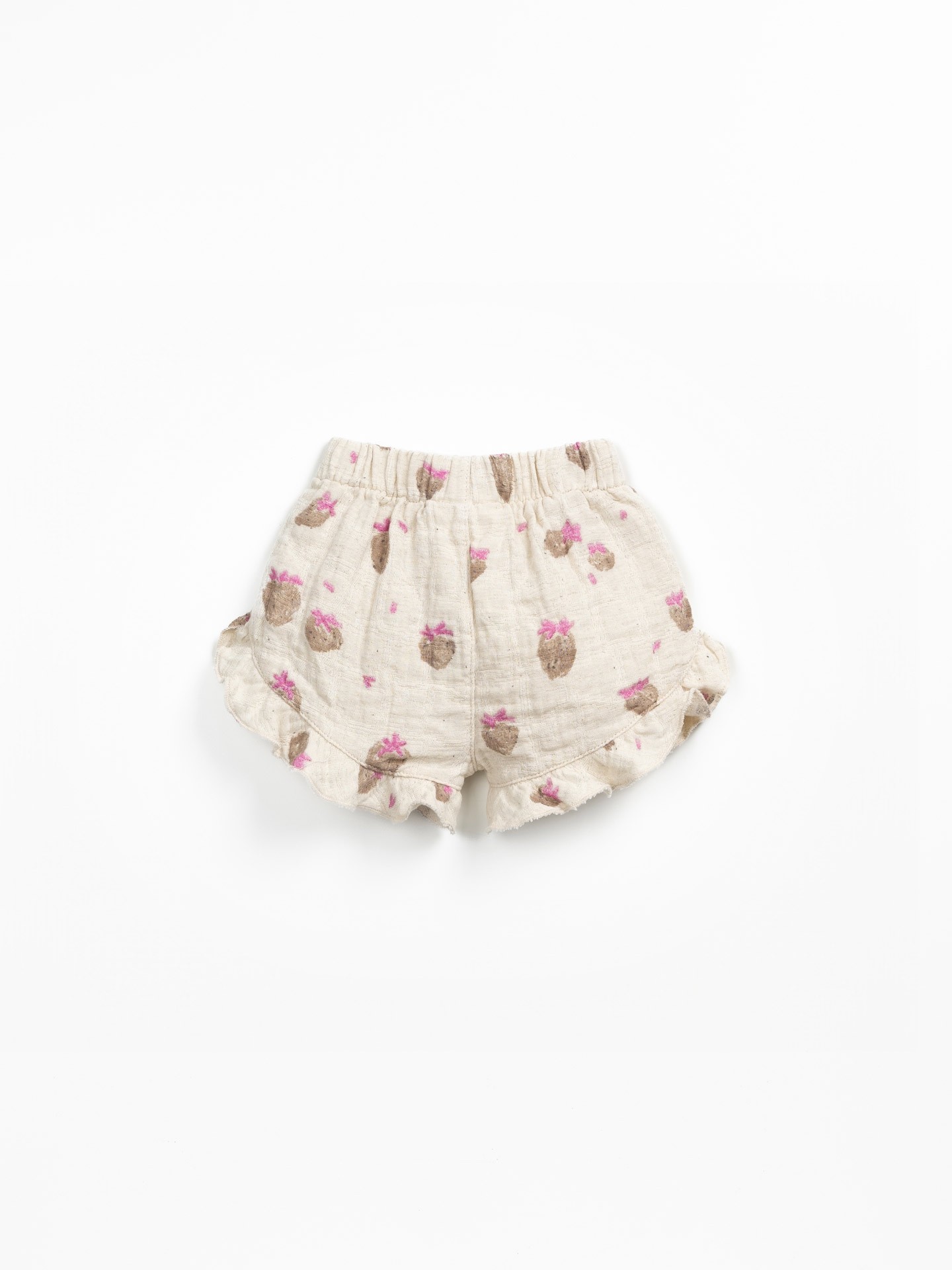 Short en tissu avec imprimé fraises