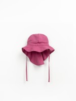Fabric hat in linen and organic cotton