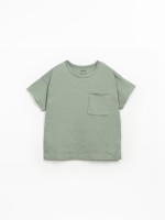 Short-sleeved t-shirt in a blend of organic cotton and recycled cotton